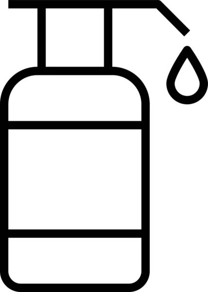 Tvålbad Flaska Ikon Kontur Stil — Stock vektor