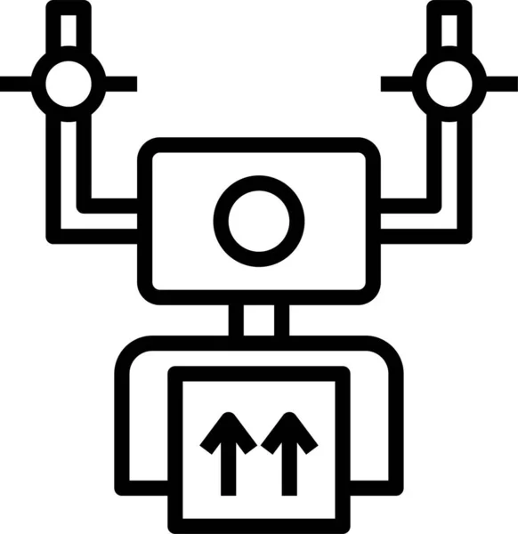Robot Omhoog Pijlen Pictogram — Stockvector