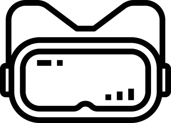 Ikona Rozšířených Brýlí Stylu Osnovy — Stockový vektor