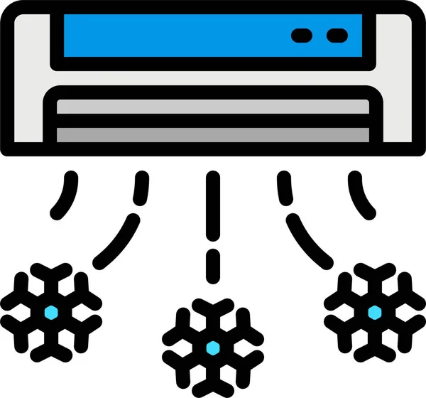 Airconditioning Icoon Gevulde Stijl — Stockvector