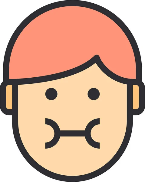 Avatar Emotion Face Icon Fill Outline Style — Stockový vektor
