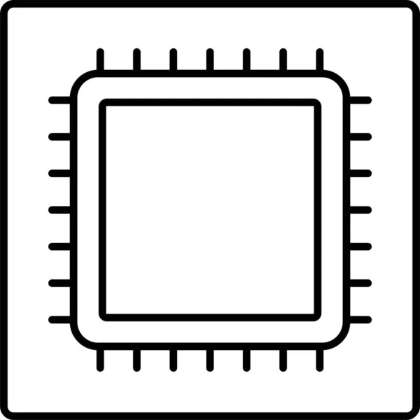 Ikona Procesoru Čipu — Stockový vektor