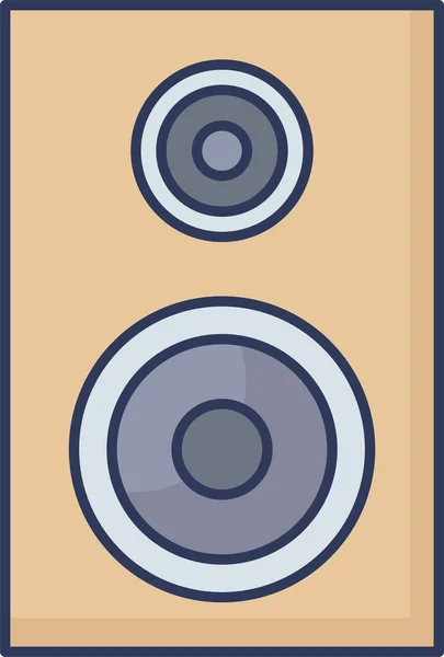 音箱音箱音箱图标填充轮廓风格 — 图库矢量图片