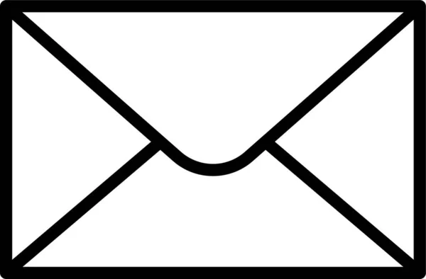 Nachrichten Mail Kommunikations Symbol Umrissstil — Stockvektor