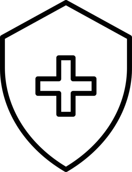 Защитный Значок Безопасности Стиле Наброска — стоковый вектор