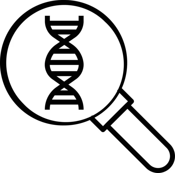 Search Discover Dna Icon Outline Style — Stock Vector