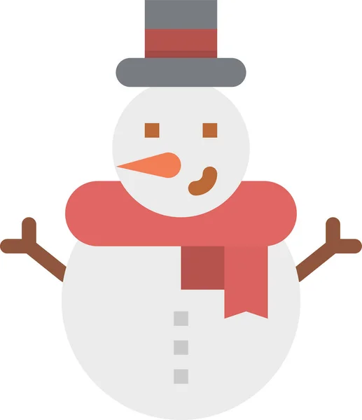 フラットスタイルのクリスマス冷たい雪のアイコン — ストックベクタ