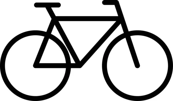 Ikona Pojazdu Rowerowego Zarysie — Wektor stockowy