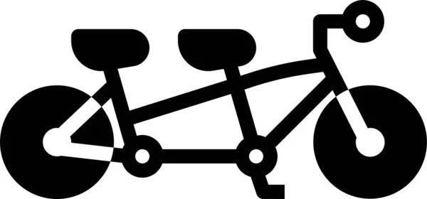 Bicicleta Bicicleta Ícone Ecologia Estilo Sólido — Vetor de Stock