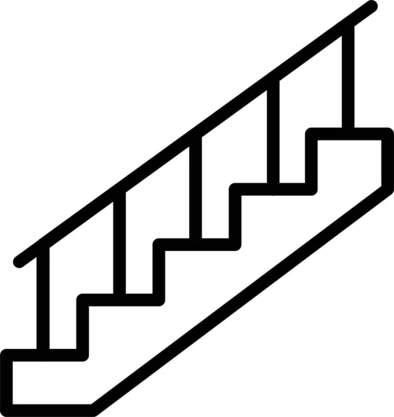 Escada Ícone Shopping Escada Estilo Esboço —  Vetores de Stock