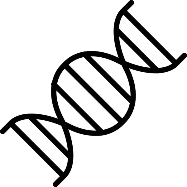 Dna Biology Structure Icon Outline Style — Stock Vector