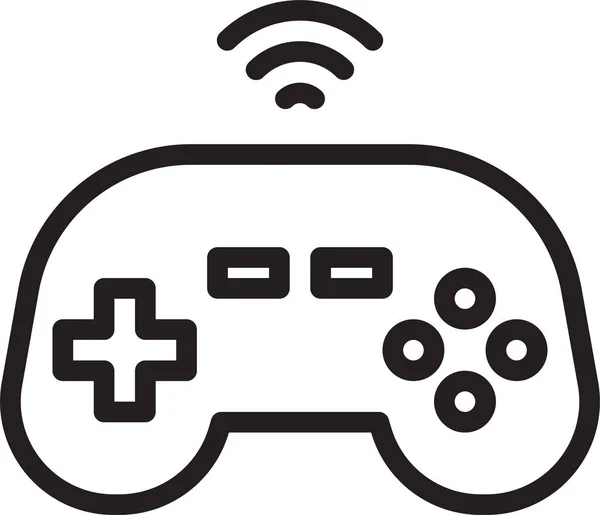 Κονσόλα Ηλεκτρονικό Εικονίδιο Παιχνιδιού Στυλ Περίγραμμα — Διανυσματικό Αρχείο