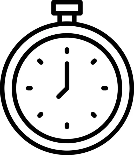 Stop Watch Icono Del Reloj Estilo Del Esquema — Vector de stock