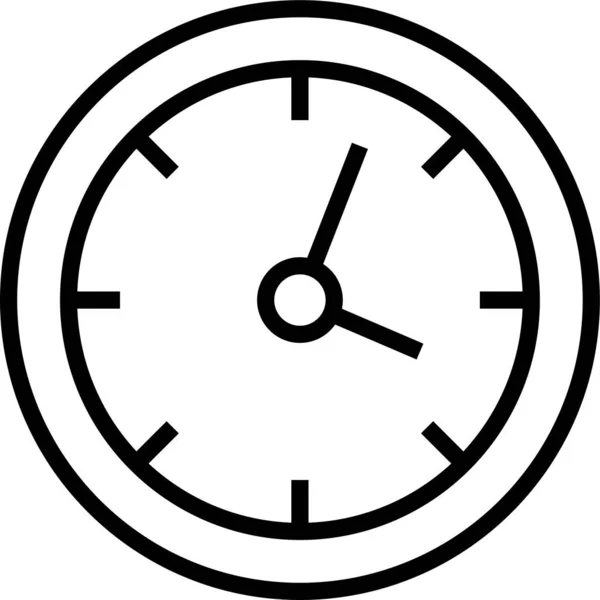 Clock Time Watch Icon Outline Style — Stock Vector