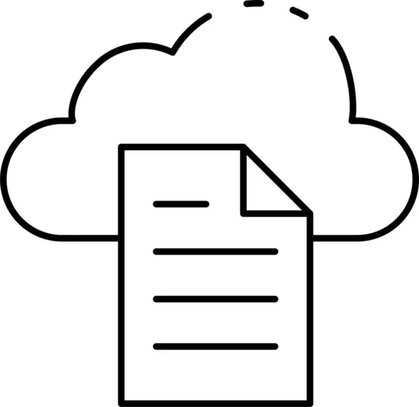 Хмарний Файл Інтернет Значок — стоковий вектор