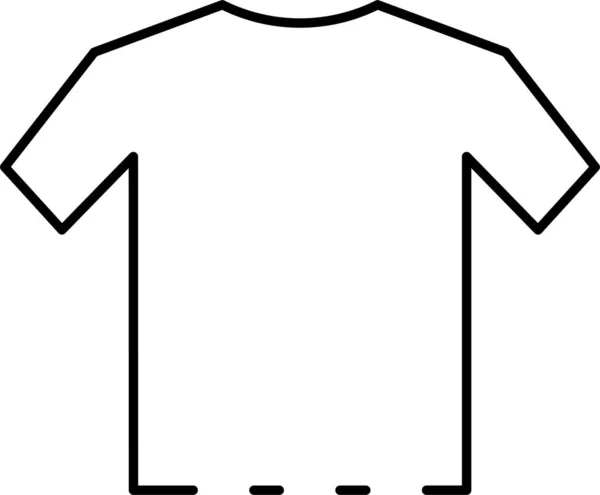Icône Tissu Football Tshirt Dans Style Contour — Image vectorielle