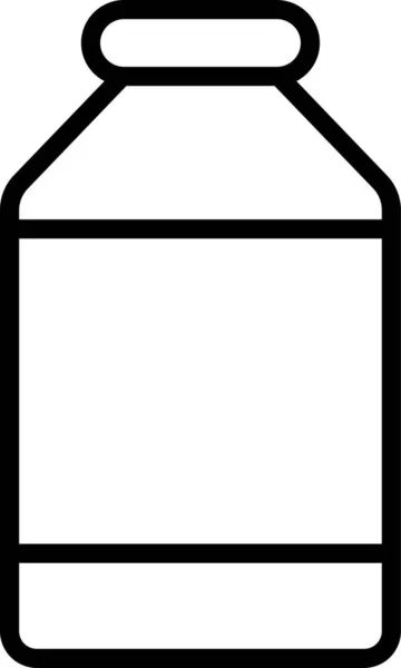 Значок Їжі Молочною Пляшкою Контурному Стилі — стоковий вектор
