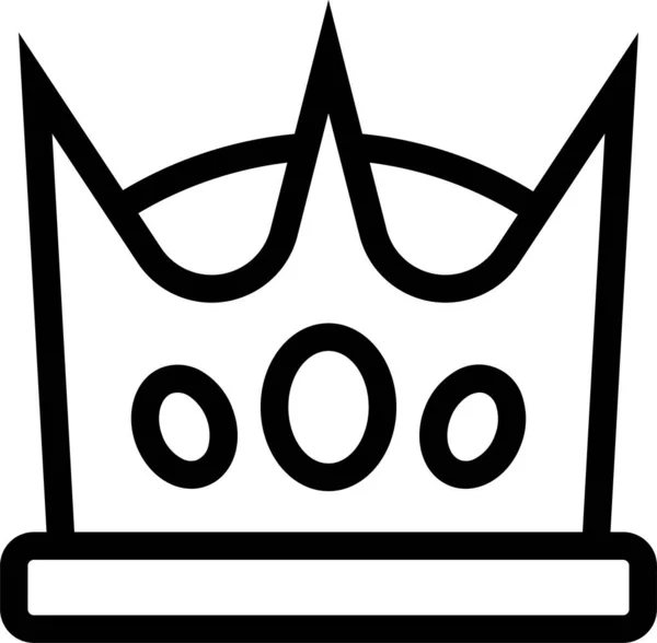 Corona Rey Reina Icono — Archivo Imágenes Vectoriales