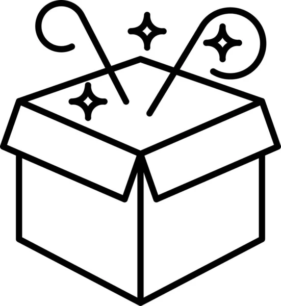 Box Cardboard Open Icon — Stock Vector