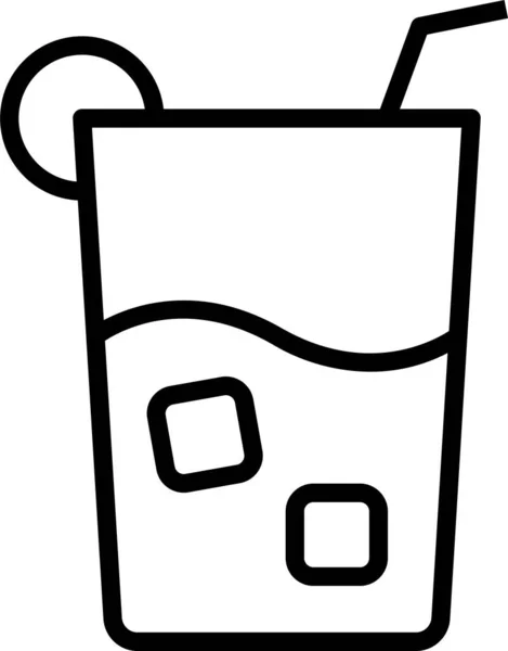 Γυάλινο Ποτό Υγρό Εικονίδιο — Διανυσματικό Αρχείο