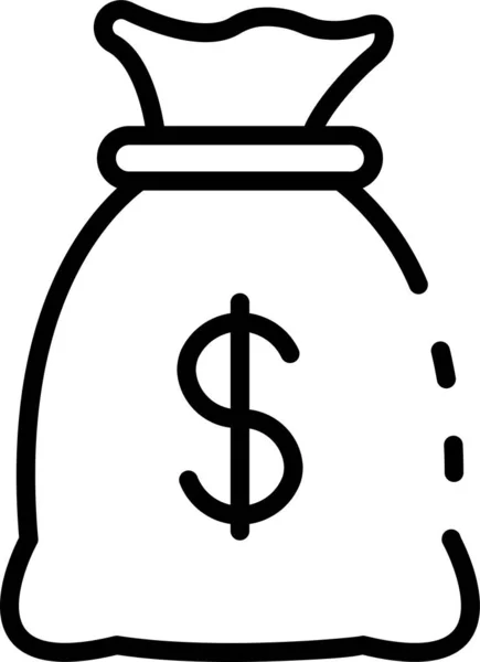 Иконка Доллара Стиле Абриджа — стоковый вектор