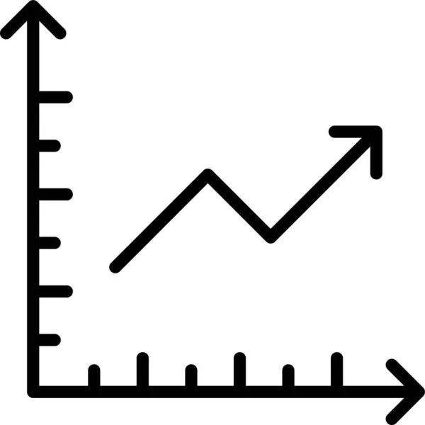 Εικονίδιο Στατιστικών Προόδου Ανάπτυξης Στυλ Περίγραμμα — Διανυσματικό Αρχείο