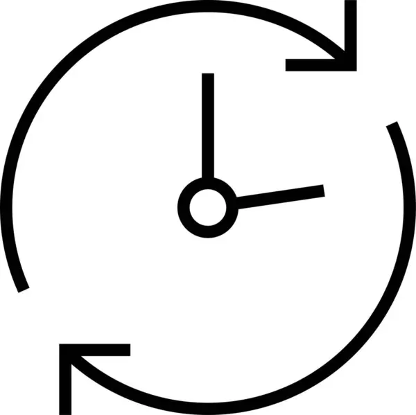 Tiempo Espera Icono Del Reloj — Archivo Imágenes Vectoriales