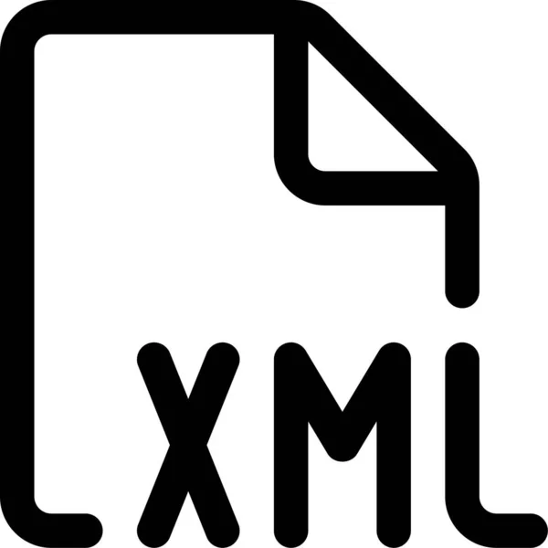 Arquivo Xml Ícone Código Estilo Esboço —  Vetores de Stock