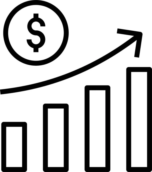 Ikona Analýzy Měnových Statistik — Stockový vektor