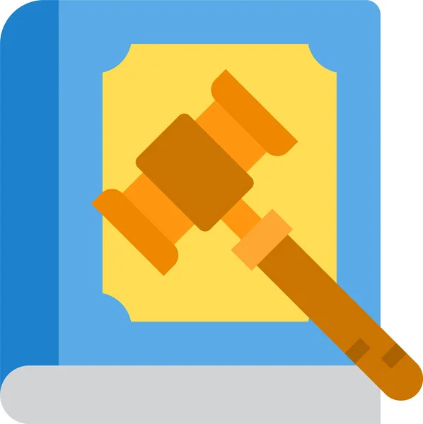 Book Judge Justice Icon Flat Style — Stock Vector