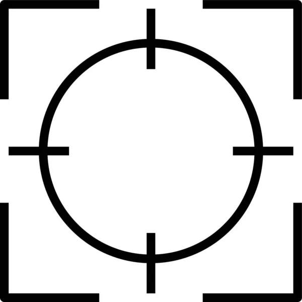 目标狙击手图标的轮廓风格 — 图库矢量图片