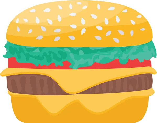 Hamburger Fast Food Icône — Image vectorielle