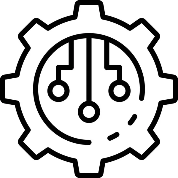 Ajuste Engranaje Cogwheel Icono — Vector de stock