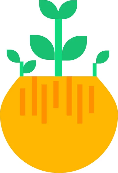 Jarrón Jardinería Icono Planta — Vector de stock