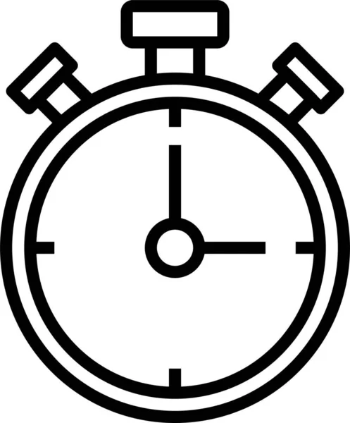 Χρονόμετρο Χρονόμετρο Εικονίδιο Στυλ Περίγραμμα — Διανυσματικό Αρχείο