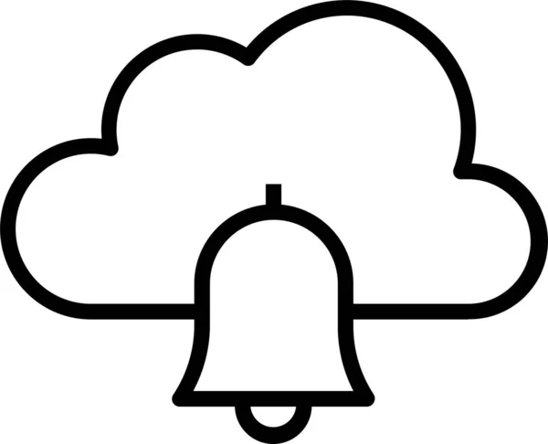 Cloud Notification Packard Icon Outline Style — Stock Vector