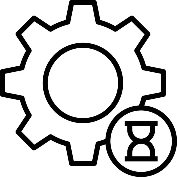 Réglage Engrenage Rouage Icône — Image vectorielle