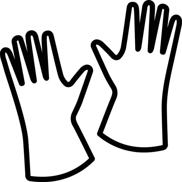 Перчатки Иконка Защиты Рук — стоковый вектор