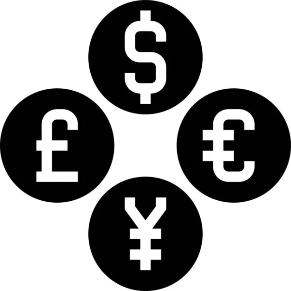 Monnaie Fiduciaire Icône Dollar Dans Catégorie Gestion Entreprise — Image vectorielle