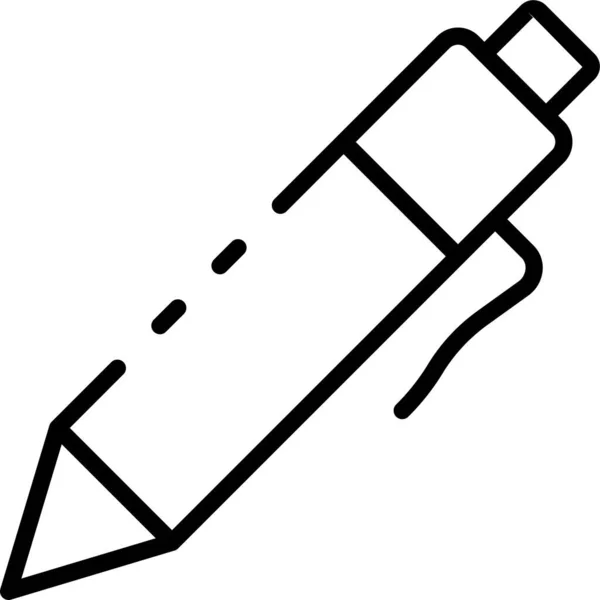 Ballpoint Pennen Potlood Pictogram — Stockvector