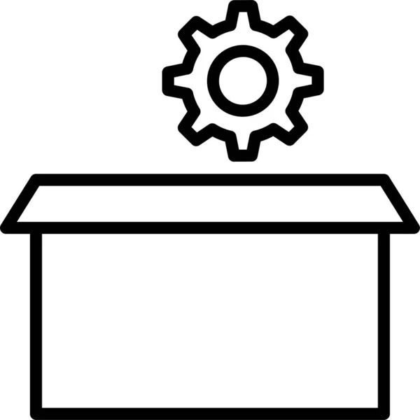 Ikona Dostawy Kartonu Pudełkowego — Wektor stockowy