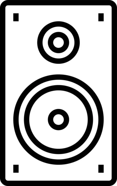 Spieluhr Audio Icon Umriss Stil — Stockvektor