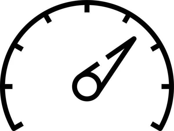 Іконка Вимірювача Швидкості Спідометра Стилі Контурів — стоковий вектор