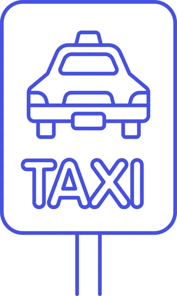 Taxi Auto Terra Icona Veicoli Modi Categoria Trasporto — Vettoriale Stock