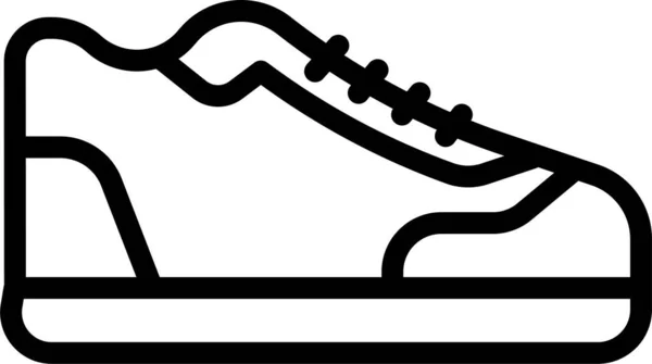 Іконка Взуття Кросівок Контурному Стилі — стоковий вектор