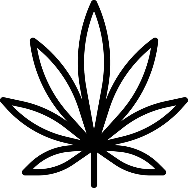 Cannabis Odlingar Drog Ikon — Stock vektor