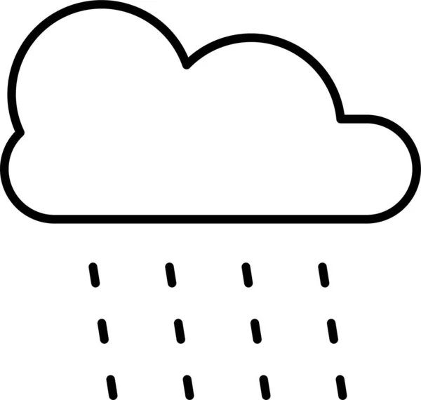 Moln Regn Väder Ikon — Stock vektor