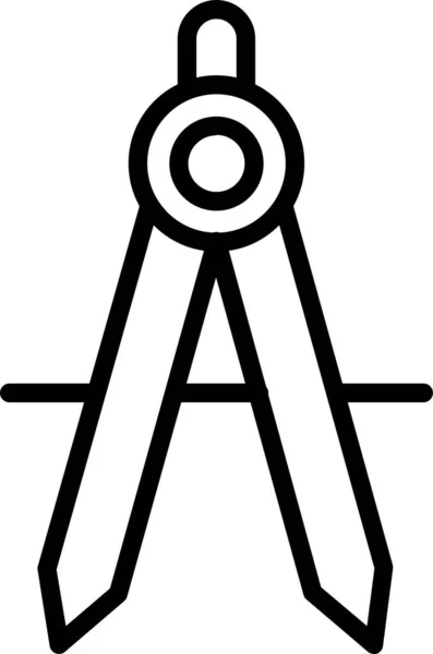 轮廓式的度量绘图数学图标 — 图库矢量图片