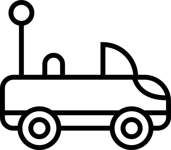 Αυτοκίνητο Παιχνίδι Διασκεδαστικό Εικονίδιο Στυλ Περίγραμμα — Διανυσματικό Αρχείο