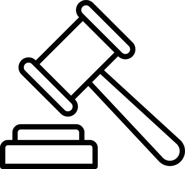 Εικονίδιο Νόμου Του Δικαστηρίου Gavel — Διανυσματικό Αρχείο